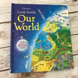 Usborne Look Inside Our World Lift‎ the flap hardcover book like new kids